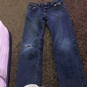 Women's Blue Distressed Jeans